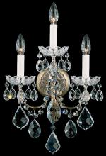 Schonbek 1870 3652-23H - New Orleans 3 Light 120V Wall Sconce in Etruscan Gold with Heritage Handcut Crystal