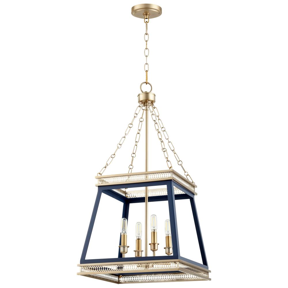 Gerard Pendant | Blue | Aged Brass