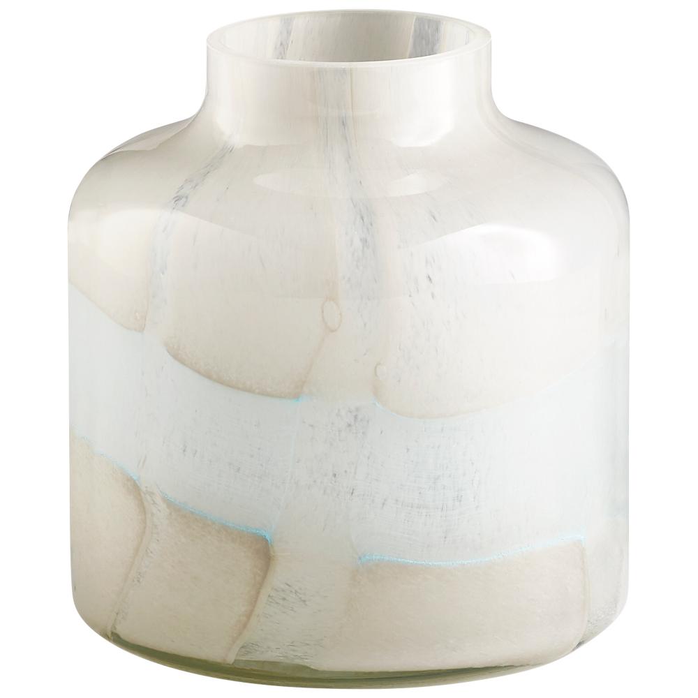 Lucerne Vase | Tan | Aqua | Small
