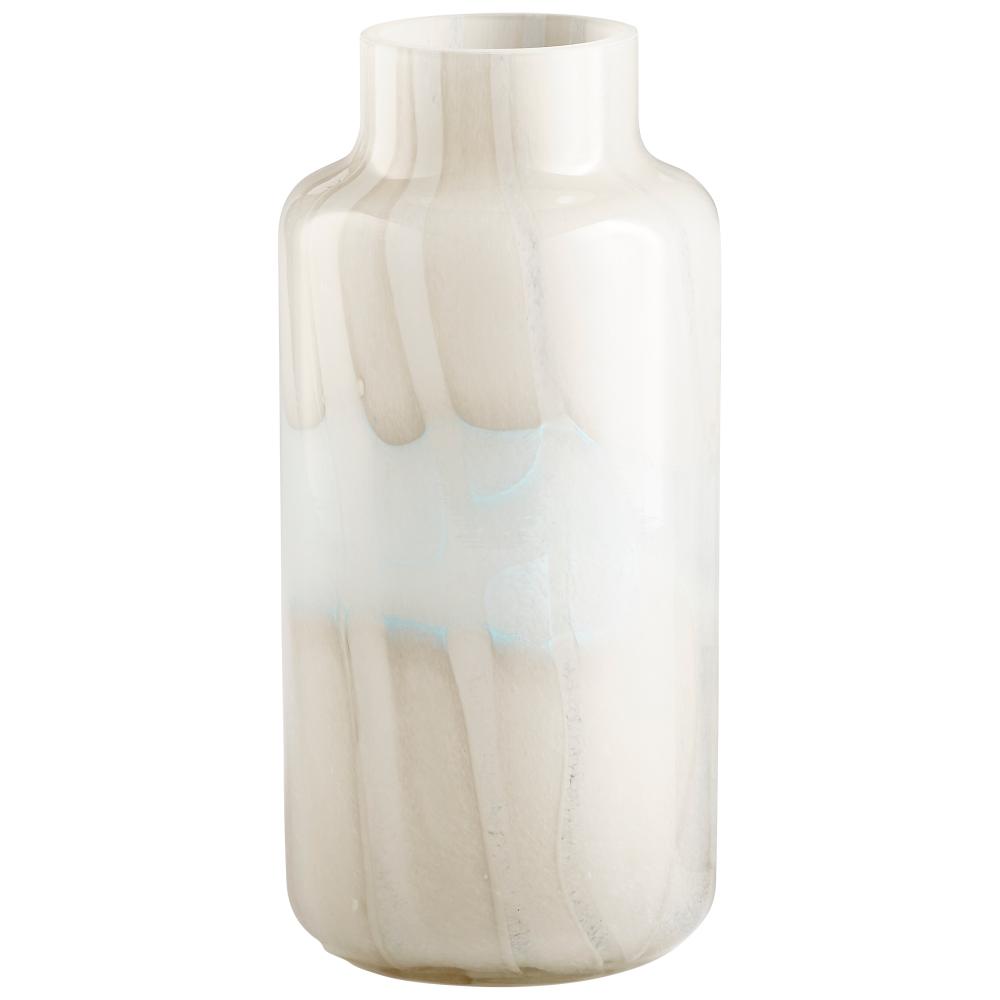 Lucerne Vase | Tan | Aqua | Large