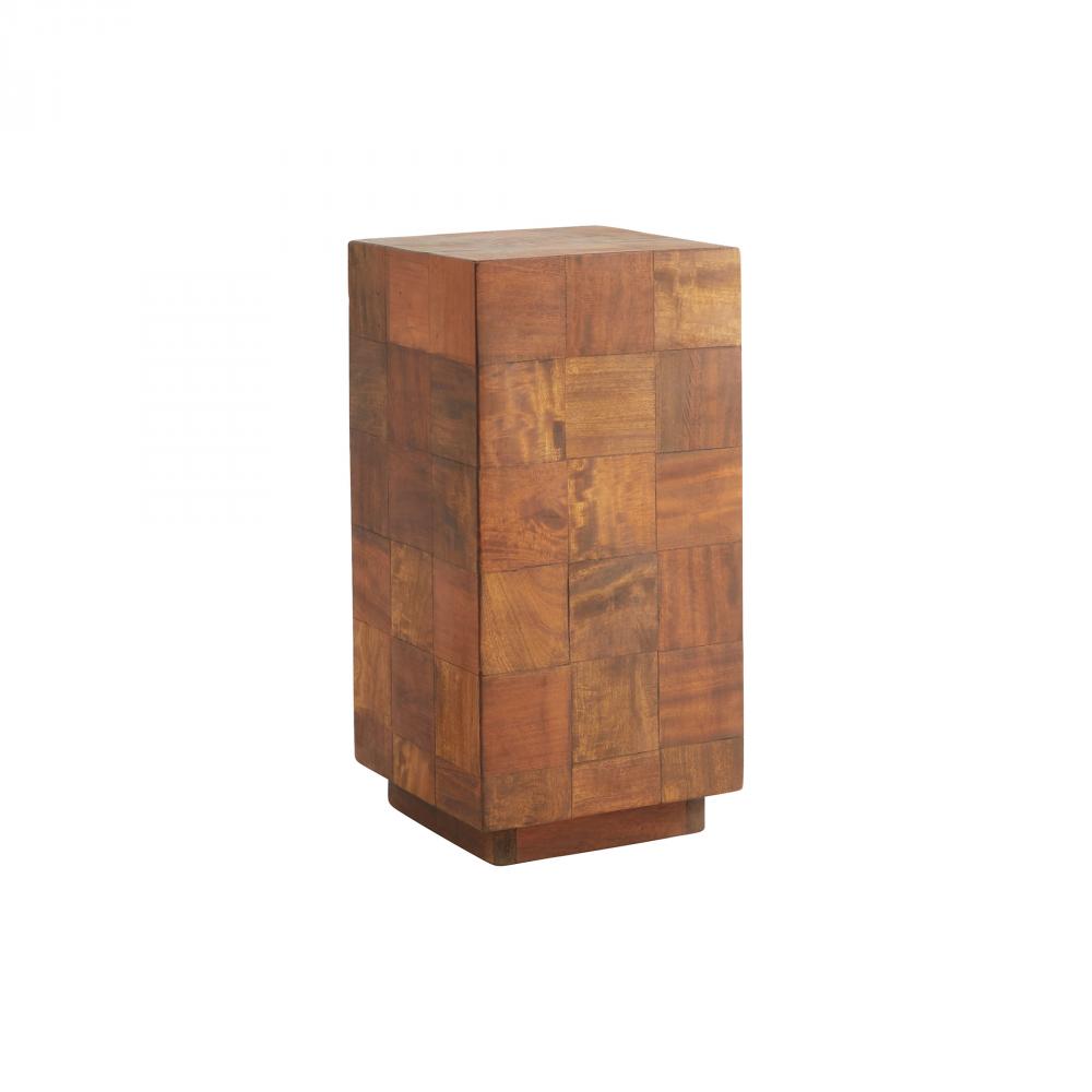 Halma Pedestal Reclaimed Wood Small