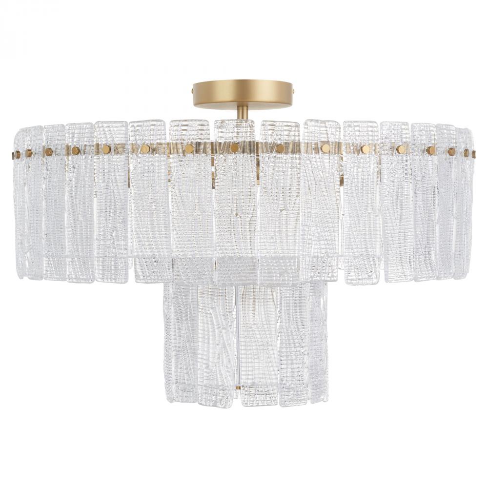 Othello 7 Light Ceiling Mount | Aged Brass