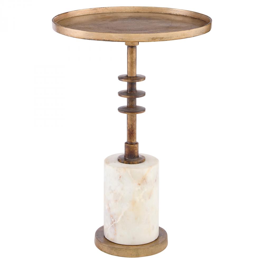 Jetson Accent Table | Antique Brass