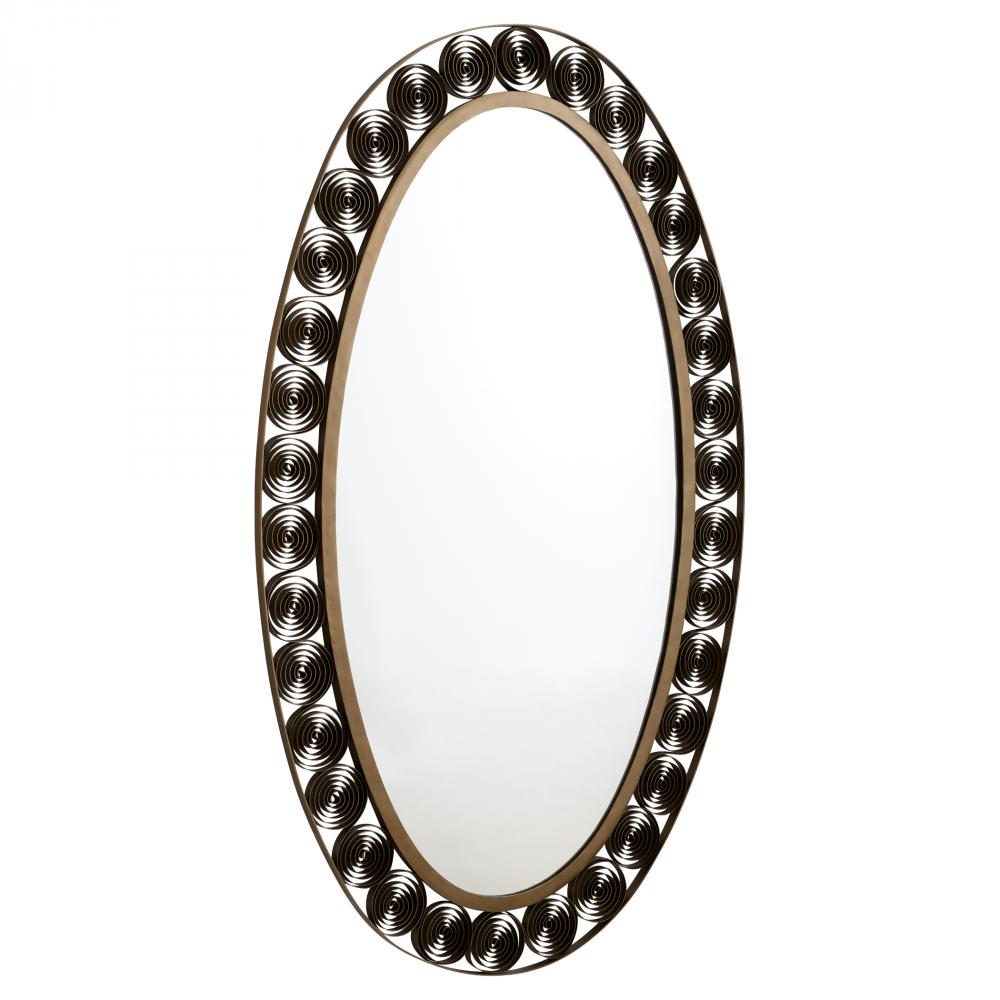 Spiro Mirror | Torched Brass
