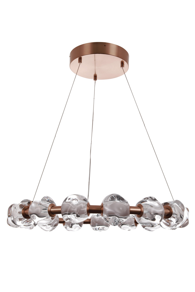 Jackie 15 Light LED Chandelier in Satin Brass