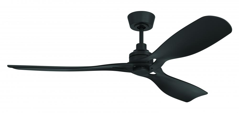 Amigo 52" 3-Blade Indoor/Outdoor (Damp) Ceiling Fan in Flat Black w/ Flat Black Blades