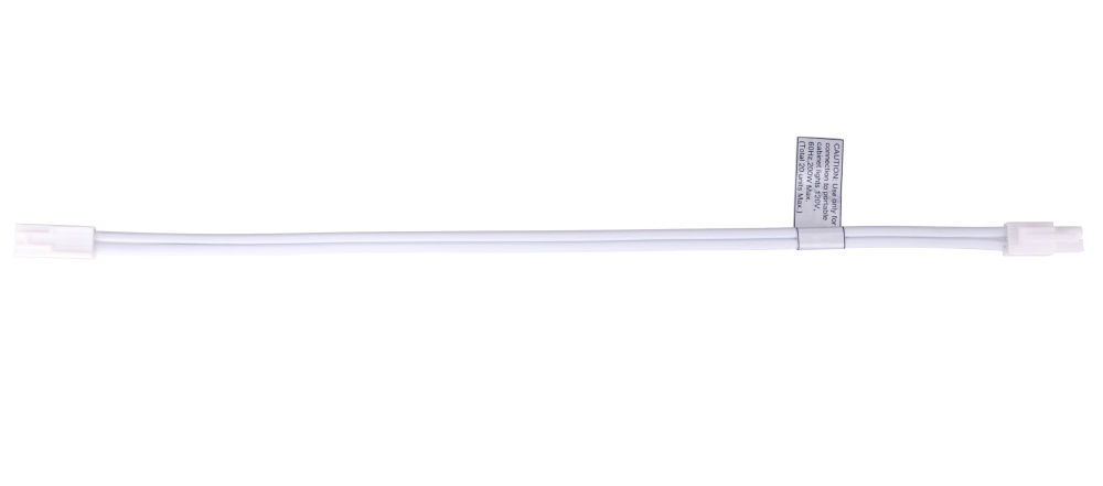 12" Puck Light Connector Cord in White