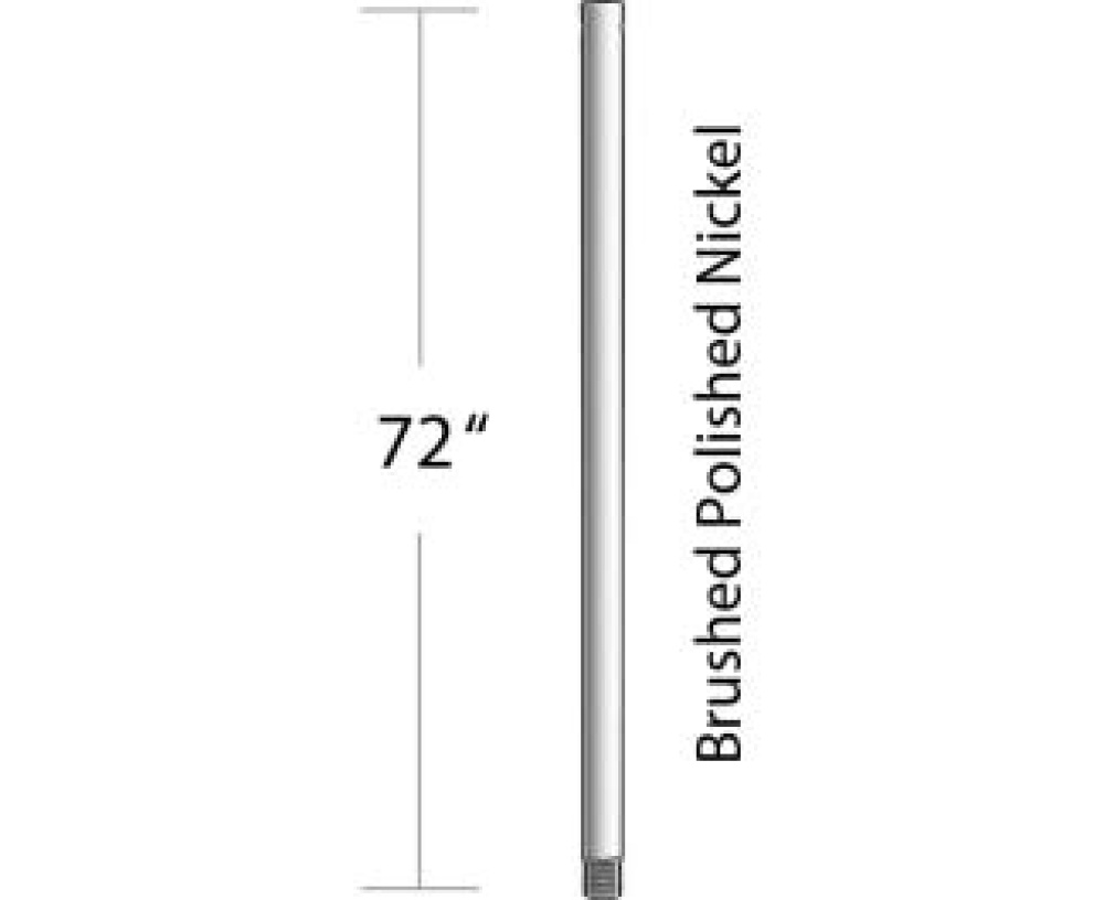 72" Downrod in Brushed Polished Nickel