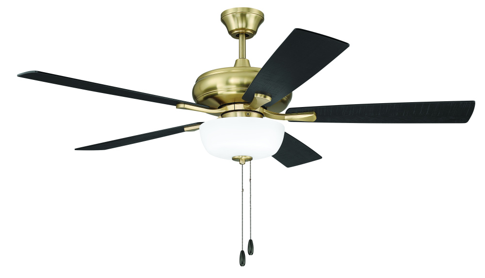 EOS 2 Light Frosted White Bowl 52" Ceiling Fan