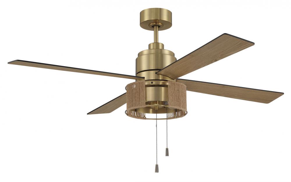 52" Ceiling Fan w/Blades & 2x6w LED Light Kit