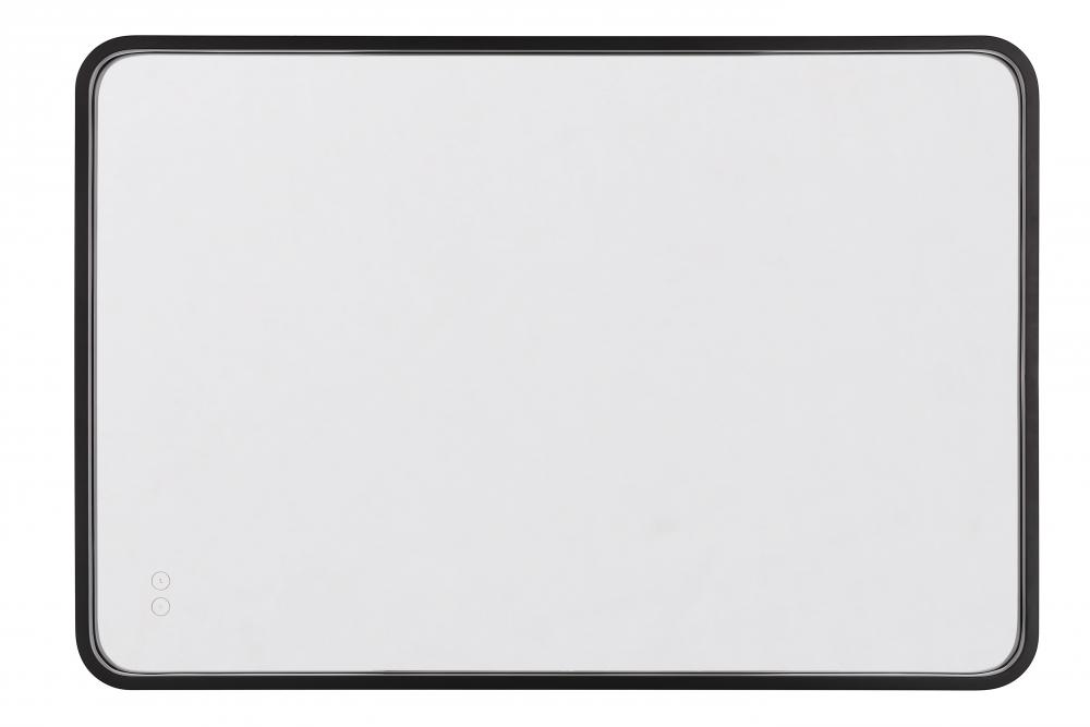 Monica 24"x 36" Framed Rounded Rectangular Edge Lit LED Mirror