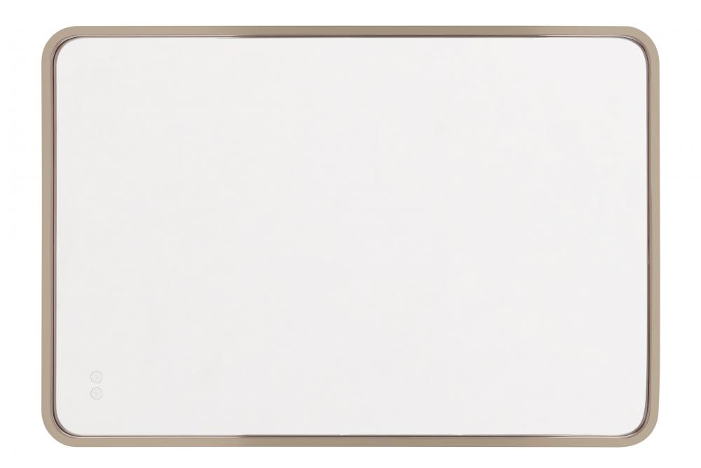 Monica 24"x 36" Framed Rounded Rectangular Edge Lit LED Mirror