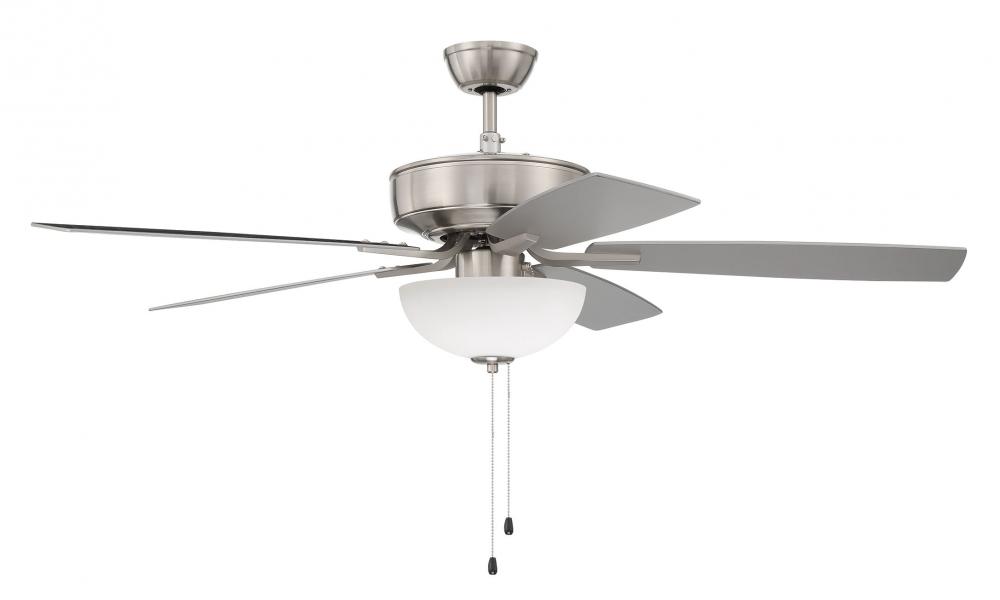 Pro Plus 211 52" 5-Blade Ceiling Fan in Brushed Polished Nickel w/ Brushed Nickel/Greywood Blade