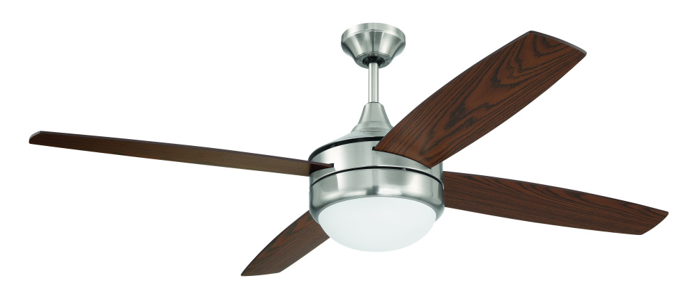 52" Ceiling Fan w/ 4 Blades, LED Light Kit & Wall Control
