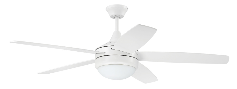 52" Ceiling Fan w/ 5 Blades, LED Light Kit & Wall Control
