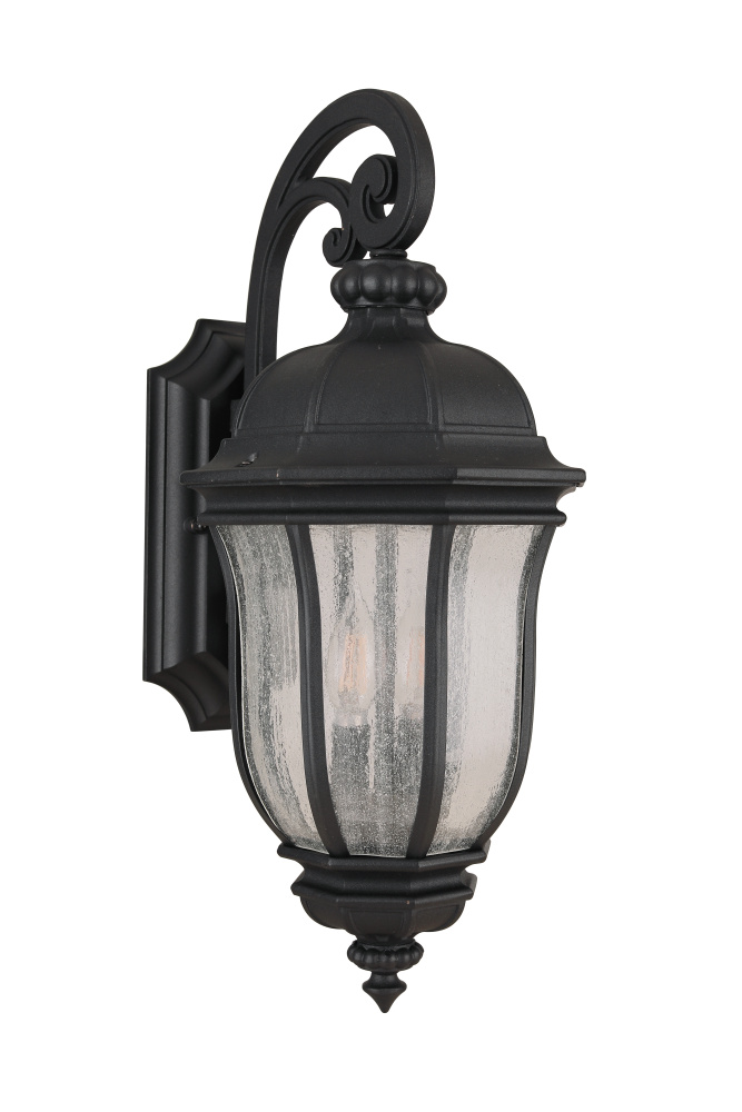 Harper 2 Light Medium Outdoor Wall Lantern in Textured Black