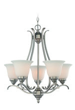 Craftmade 29025-BNK - McKinney 5 Light Chandelier in Brushed Polished Nickel