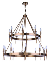 Craftmade 54318-SB - Larrson 18 Light Chandelier in Satin Brass