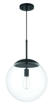 Craftmade 56893-FB - Gaze 14" 1 Light Round Pendant in Flat Black