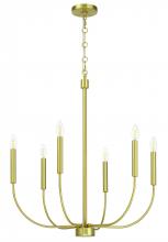 Craftmade 59826-SB - Traci 6 Light Chandelier in Satin Brass