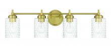 Craftmade 60504-SB - Claire 4 Light Vanity in Satin Brass