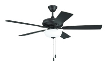 Craftmade ECF211CBZ5-CBZWLN - Eos 52" 5-Blade Frost 2 Light Bowl Ceiling Fan in Classic Bronze w/ Classic Bronze/Walnut Blades