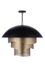 Craftmade P1011FBMG-LED - 31.25â€ Diameter Sculptural Statement Dome Pendant with Perforated Metal Shade