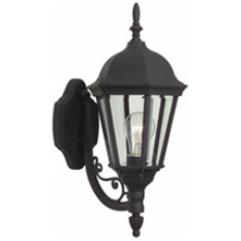 Craftmade Z317-TB - Straight Glass Cast 1 Light 17.75" Outdoor Wall Lantern in Textured Black