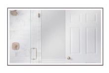 Craftmade MIR6001RT-FB3C - 60" x 36" Rectangle Black Framed Front Lit LED Mirror, Defogger & Dimmer, 3000-5000K