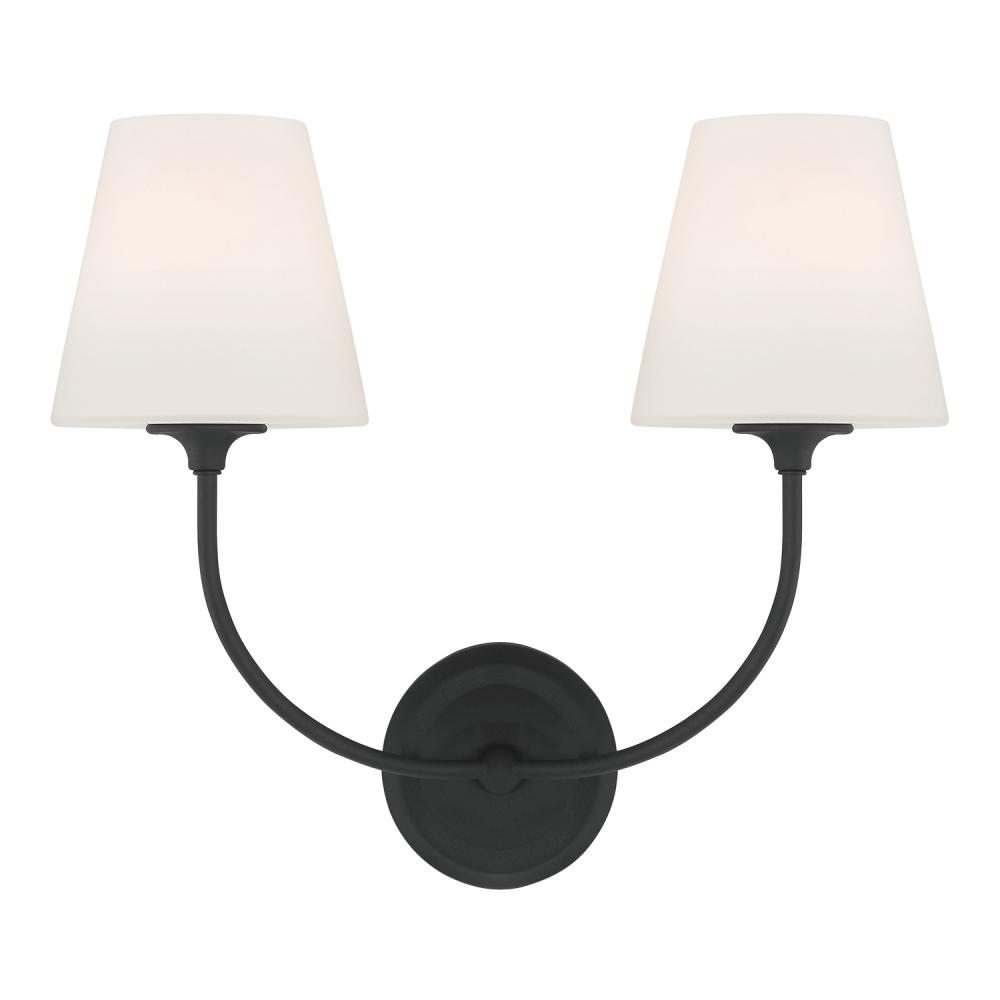 Libby Langdon Sylvan 17'' Black Forged Sconce
