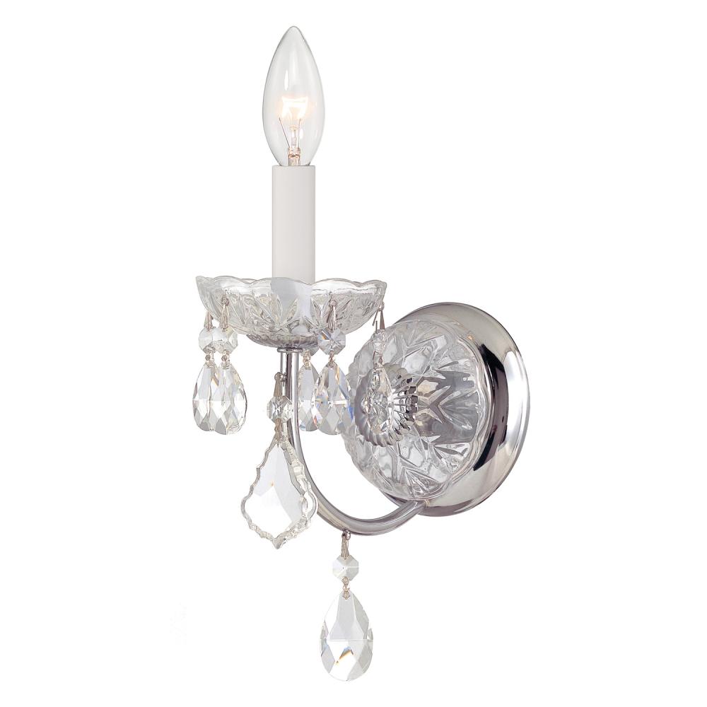Imperial 4.75'' Italian Crystal Polished Chrome Sconce