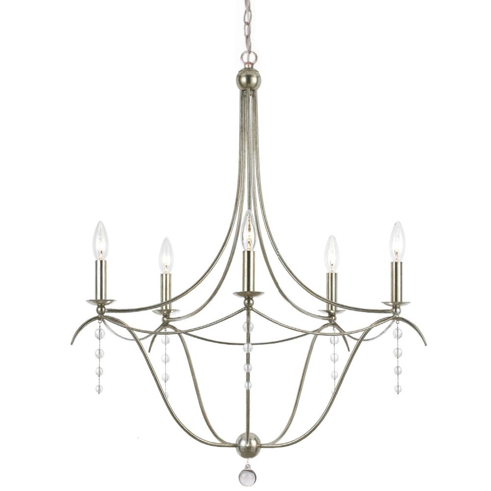 Metro 27.5'' Antique Silver Chandelier