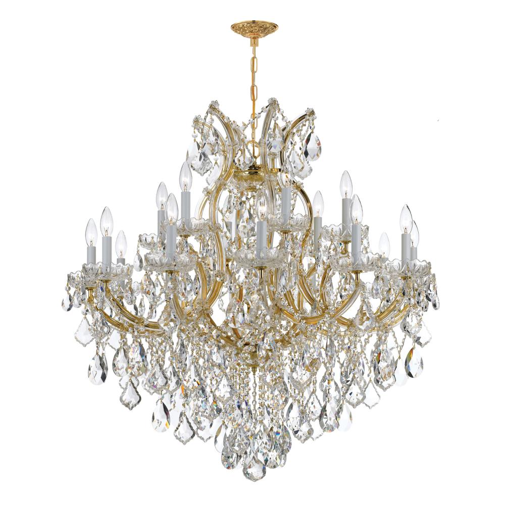 Maria Theresa 38'' Italian Crystal Gold Chandelier