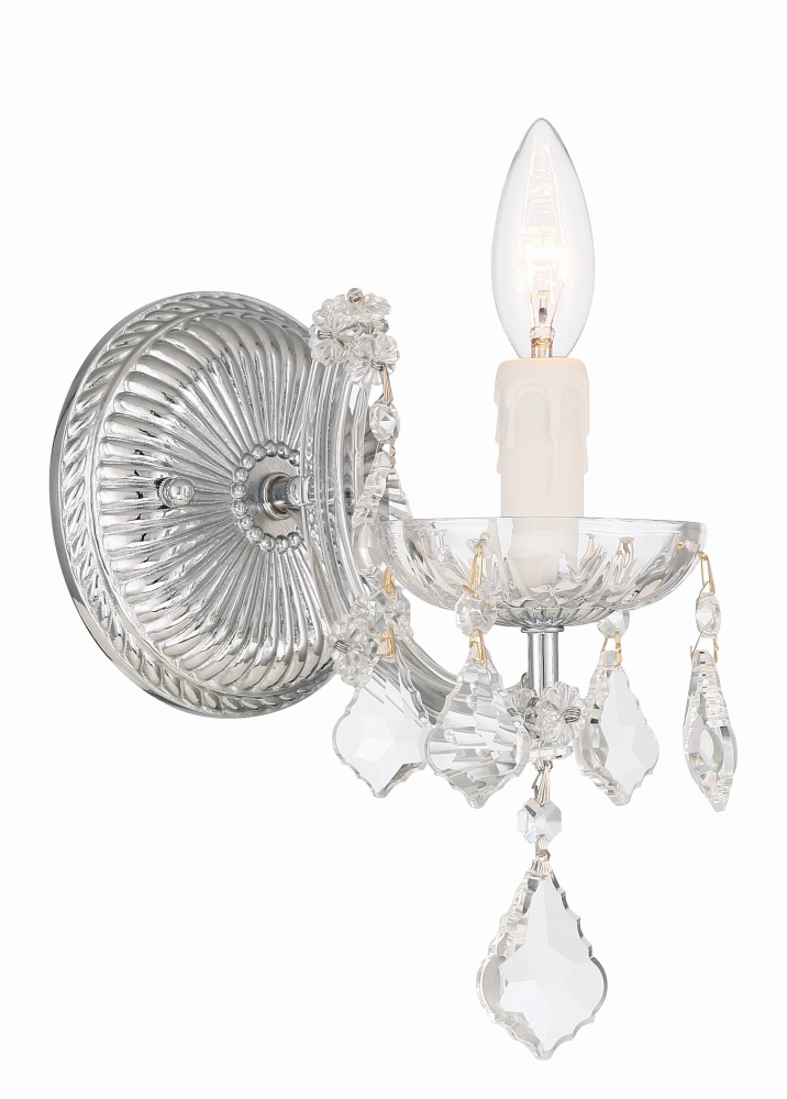 Maria Theresa 6'' Swarovski Spectra Crystal Polished Chrome Sconce