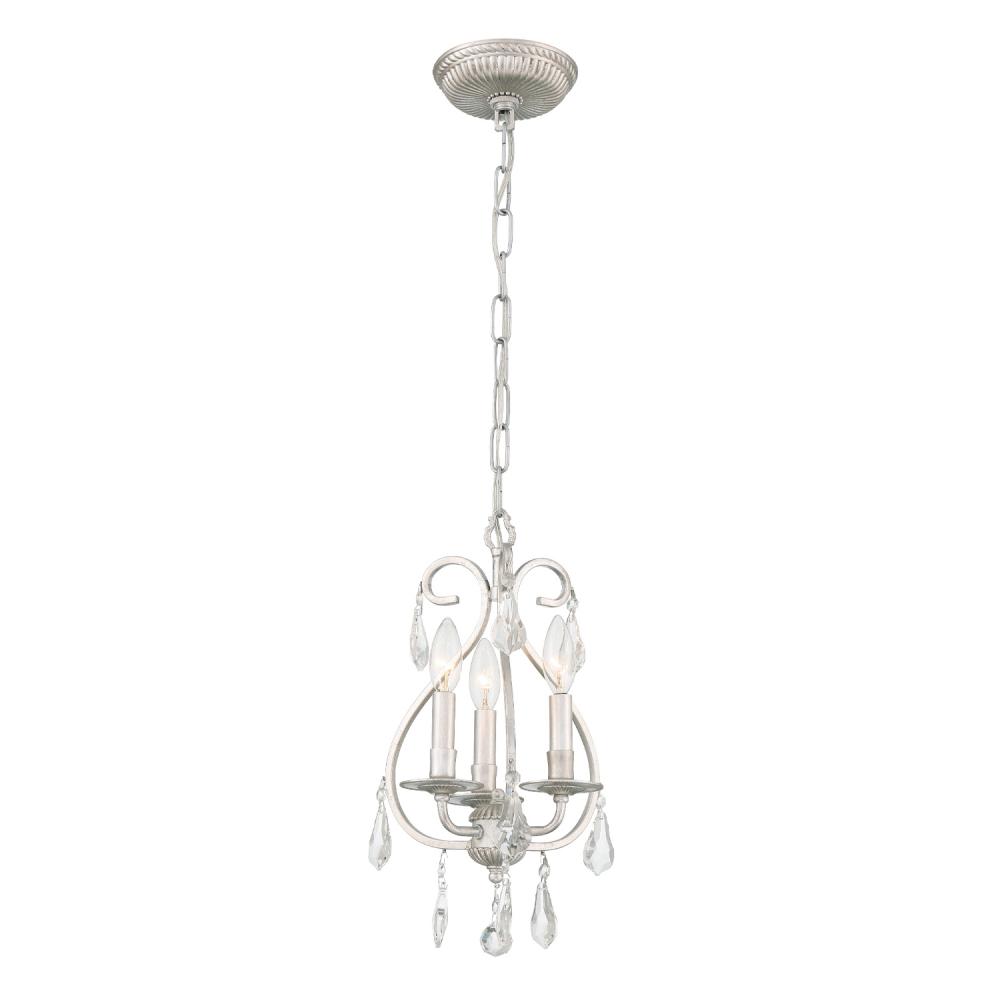 Ashton 10'' Hand Cut Crystal Olde Silver Chandelier
