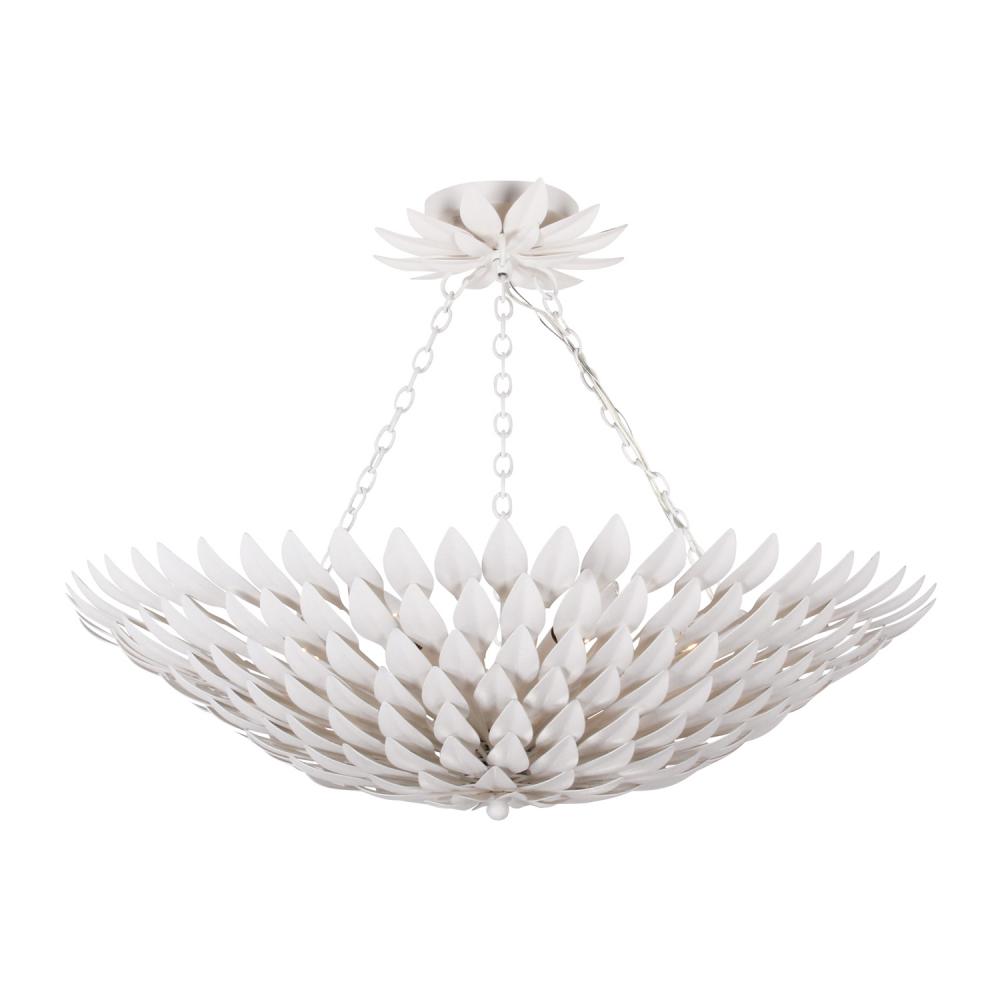 Broche 24.5'' Matte White Semi Flush Mount