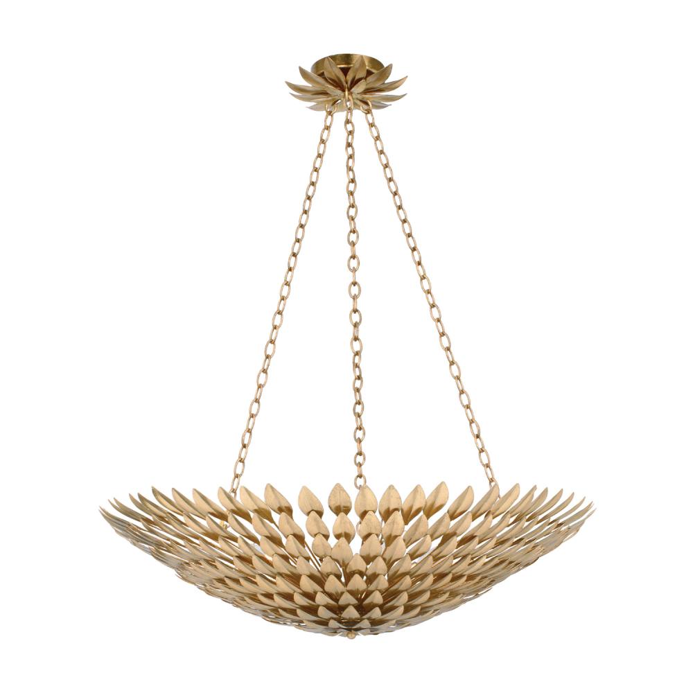 Broche 30'' Antique Gold Chandelier