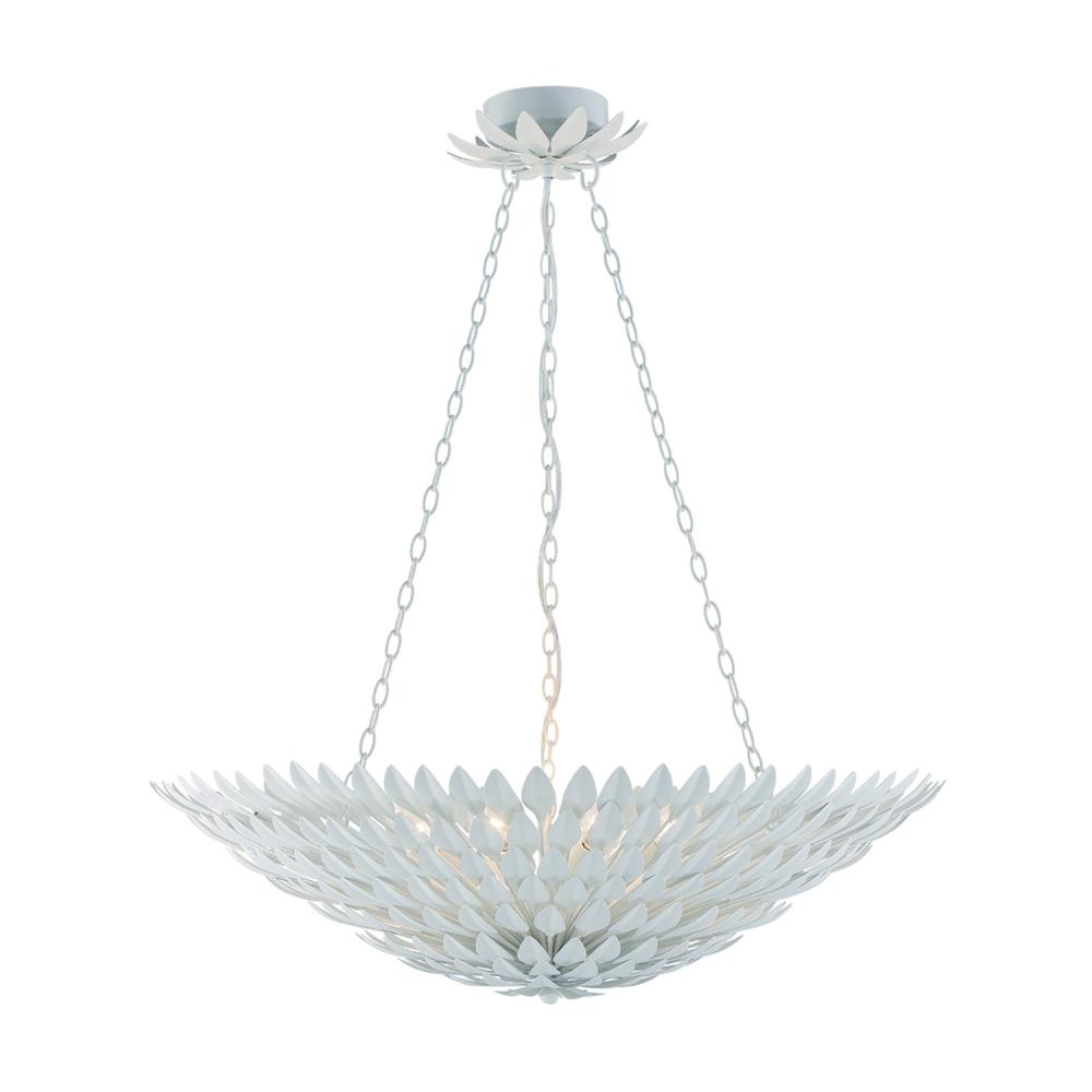 Broche 30'' Matte White Chandelier