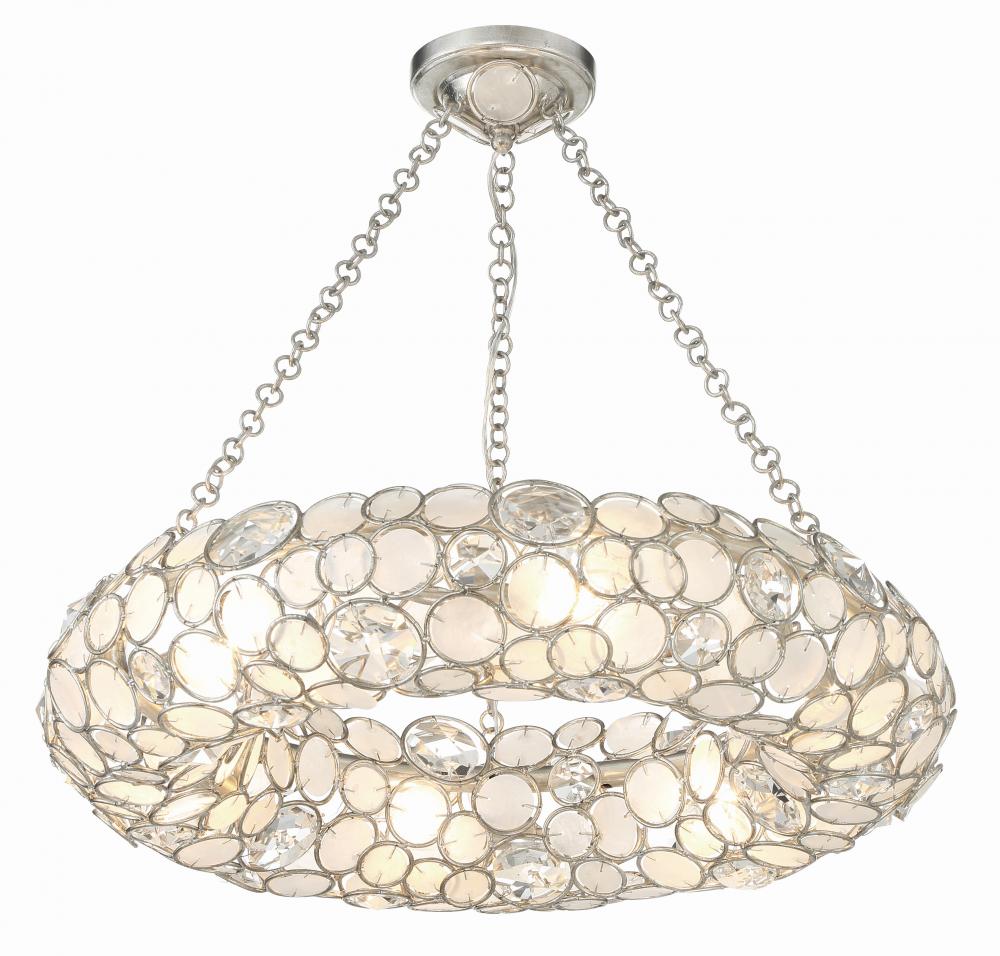 Palla 24'' Antique Silver Chandelier