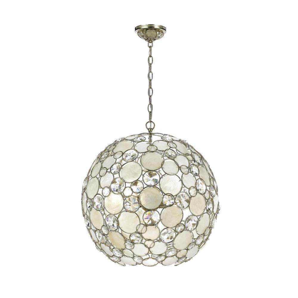 Palla 22'' Antique Silver Chandelier