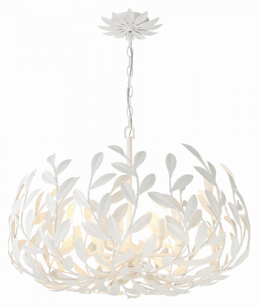 Broche 27'' Matte White Chandelier