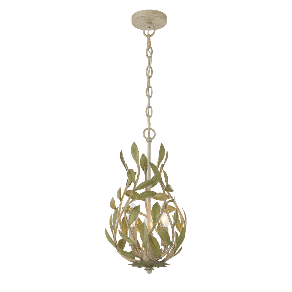 Broche 9'' Champagne Green Tea Chandelier