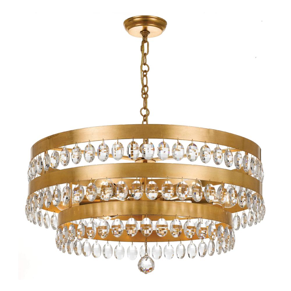 Perla 26'' Antique Gold Chandelier