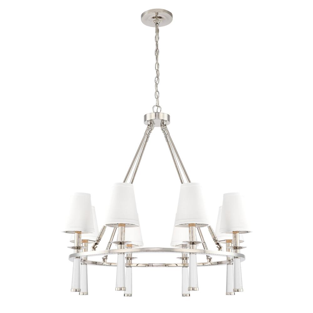 Baxter 31.5'' Polished Nickel Chandelier
