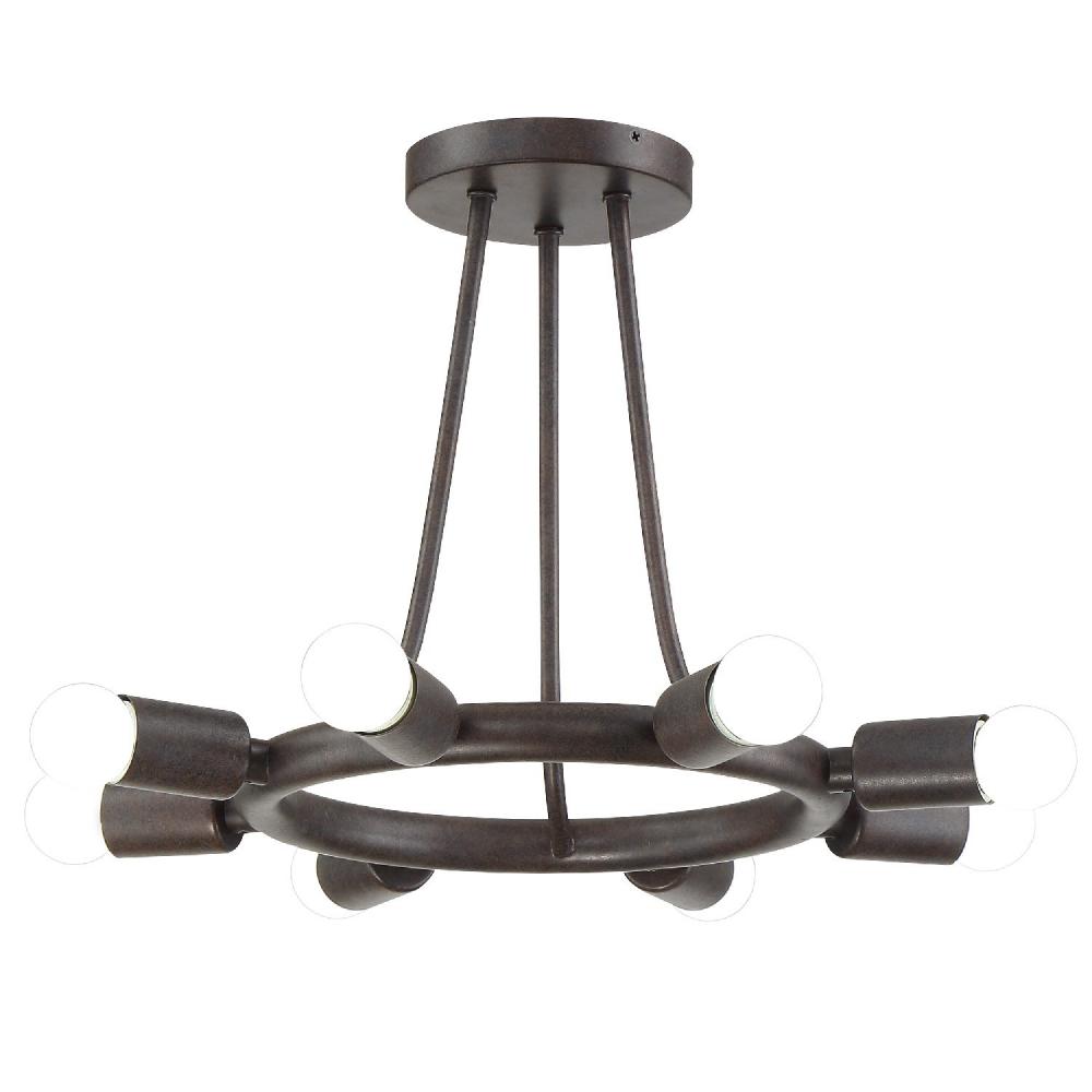 Dakota 15'' Charcoal Bronze Semi Flush Mount