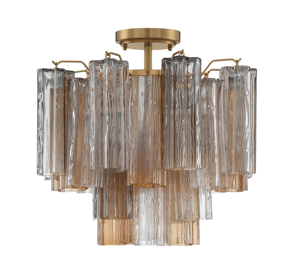 Addis 17.75'' Aged Brass Semi Flush Mount
