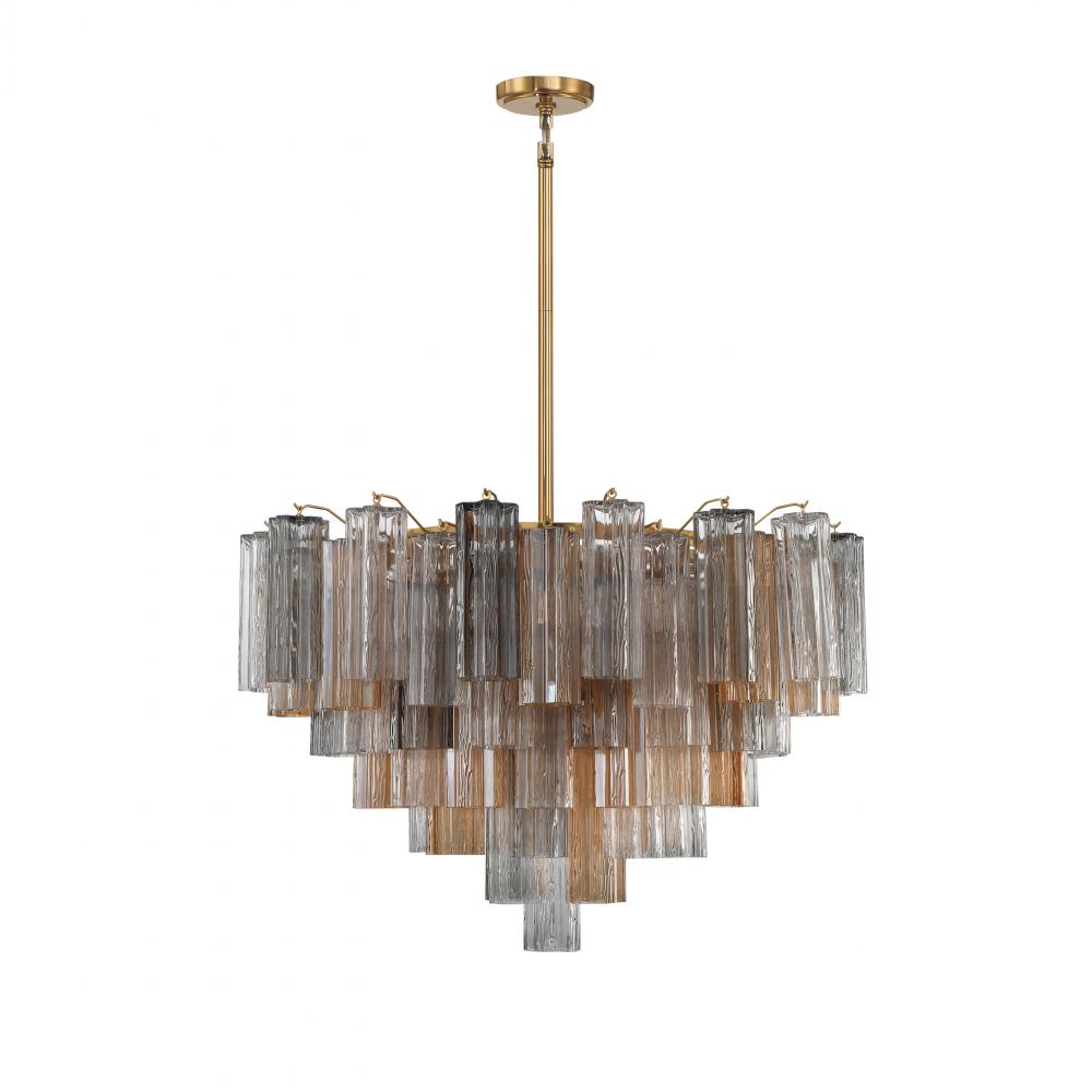 Addis 32'' Aged Brass Chandelier