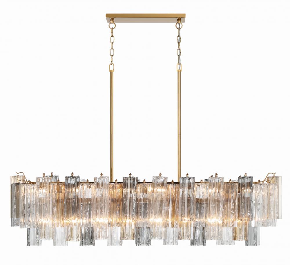Addis 51.75'' Aged Brass Linear Chandelier