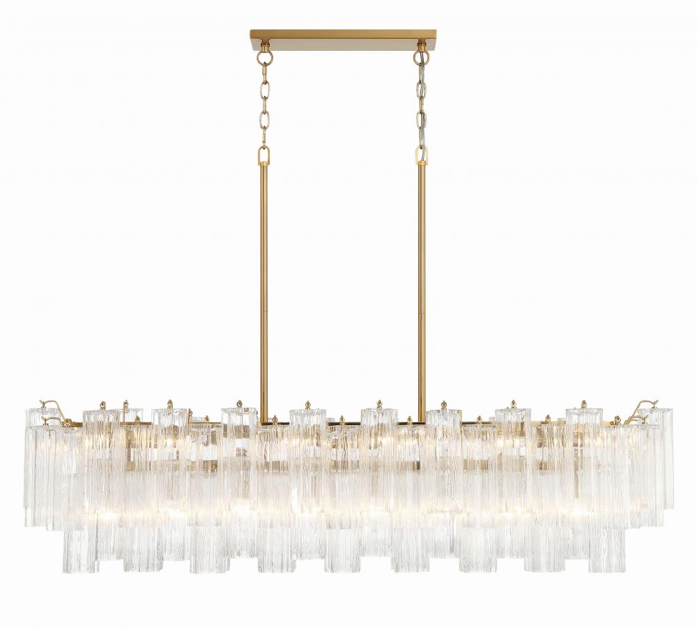Addis 51.75'' Aged Brass Linear Chandelier