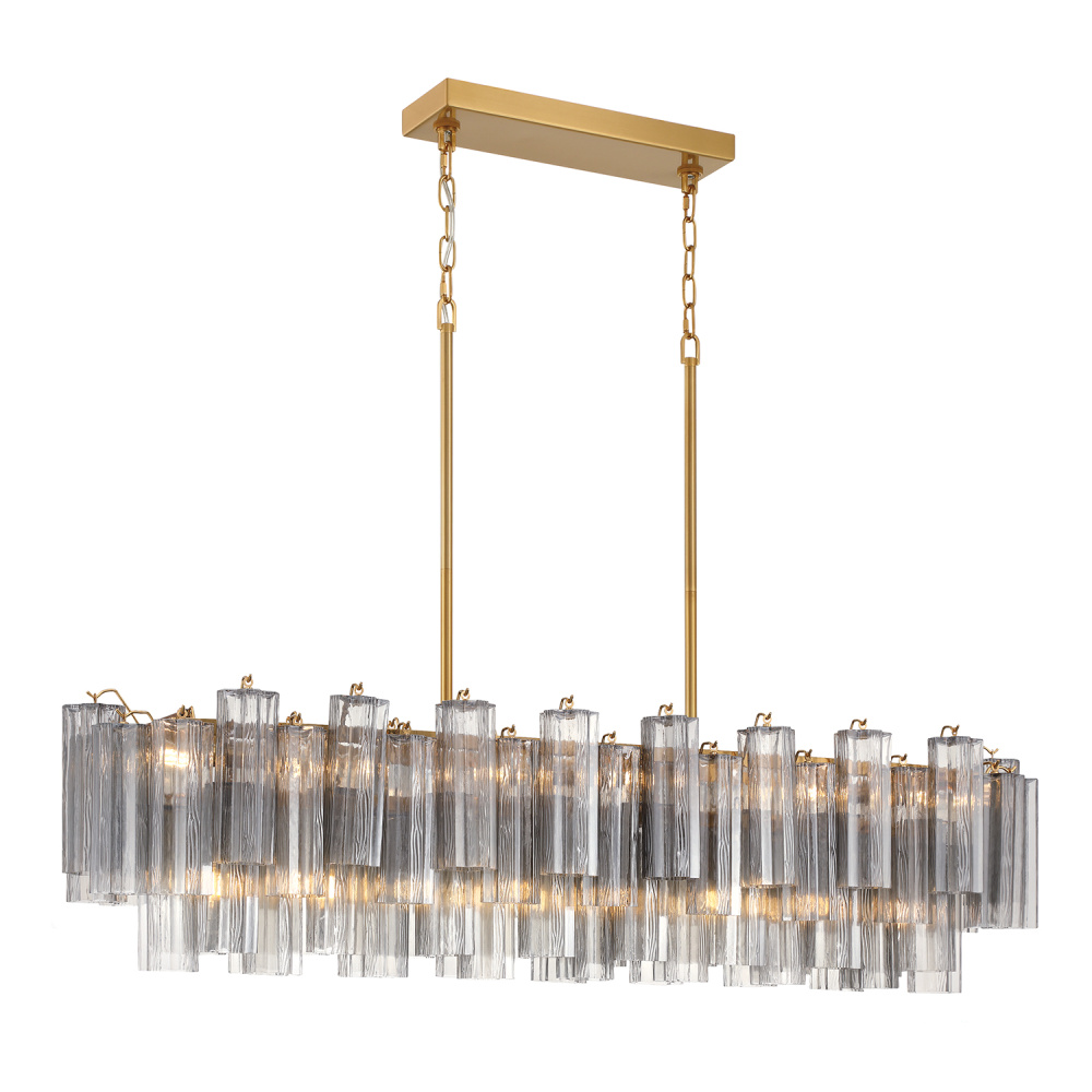 Addis 51.75'' Aged Brass Linear Chandelier